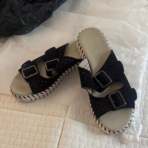 Ilse Jacobsen Black Sandals with Buckles